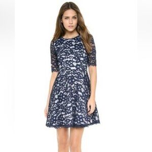 Shoshanna Navy Blue Lace Mini Dress 6